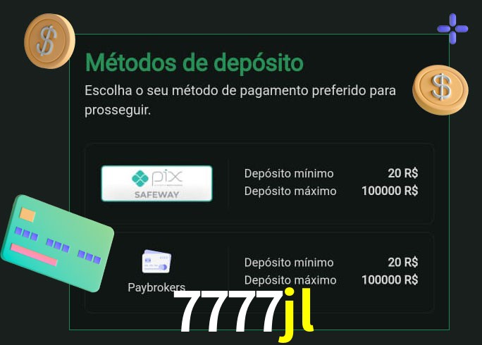 O cassino 7777jl oferece uma grande variedade de métodos de pagamento